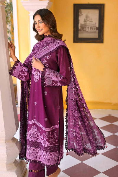 Gul Ahmed 3PC Sequins Embroidered Cambric Unstitched Suit with Embroidered Chiffon Dupatta PM-32032