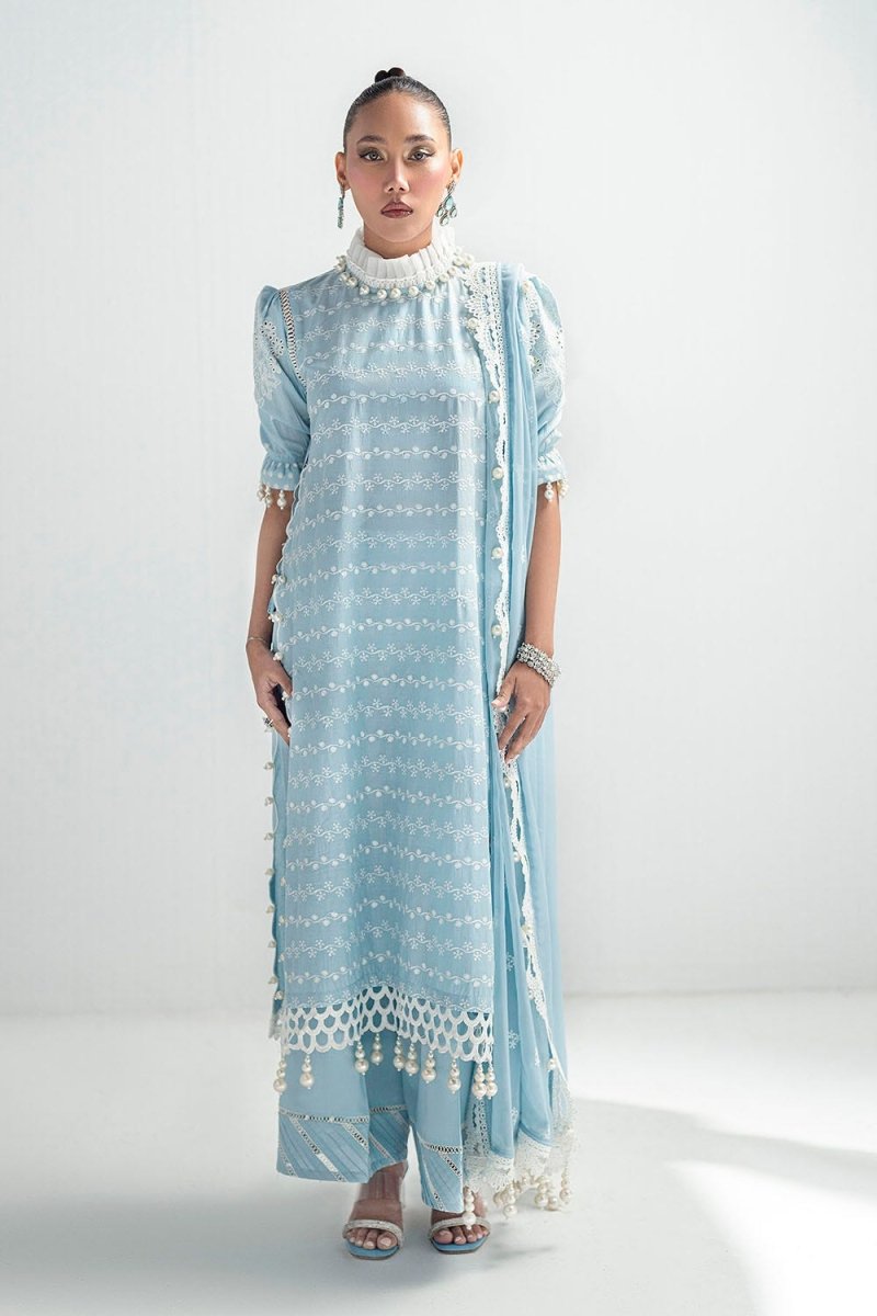 Gul Ahmed 3 Piece Unstitched Schiffli Embroidered Lawn Suit with Schiffli Embroidered Chiffon Dupatta PM-52041