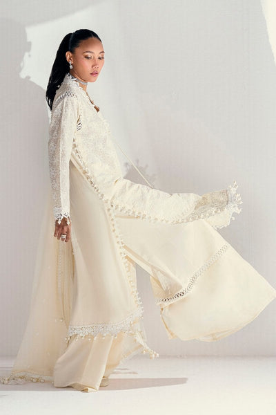 Gul Ahmed 3 Piece Unstitched Schiffli Embroidered Lawn Suit with Embroidered Chiffon Dupatta PM-52046
