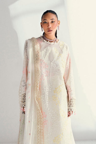 Gul Ahmed 3 Piece Unstitched Schiffli Embroidered Lawn Suit with Embroidered Chiffon Dupatta PM-52047