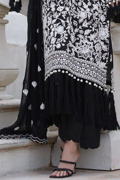 Gul Ahmed 3 Piece Unstitched Embroidered Lawn Suit with Embroidered Chiffon Dupatta PM-52056