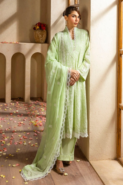 Gul Ahmed 3 Piece Unstitched Embroidered Lawn suit with Embroidered Chiffon Dupatta PM-52058
