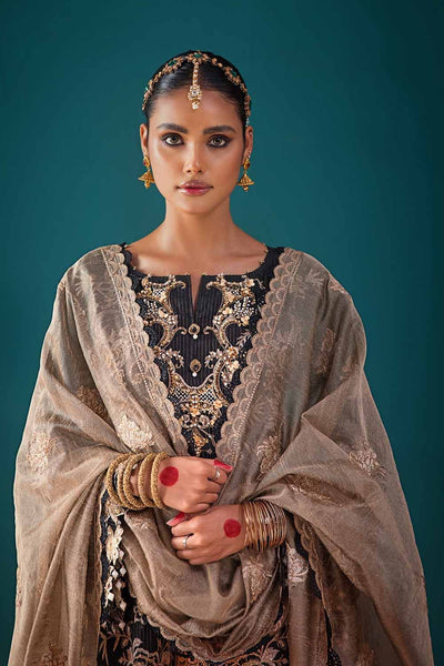 Gul Ahmed 3PC Embroidered Unstitched Zari Lawn Shirt with Embroidered Cotton Net Dupatta and Inner PRW-32045