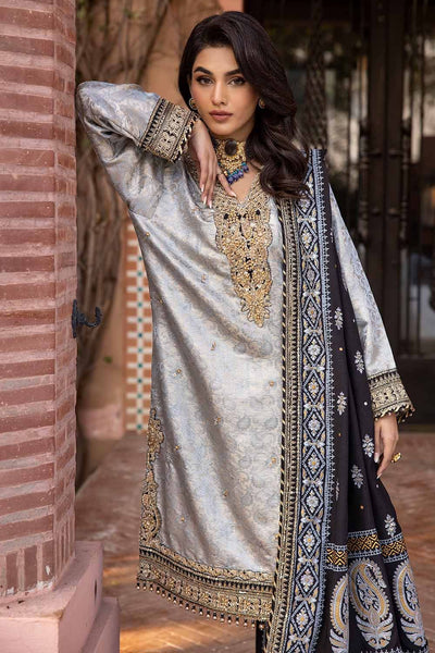 Gul Ahmed 3PC Unstitched Jamawar Embroidered Suit with Raw Silk Dupatta PRW-32073