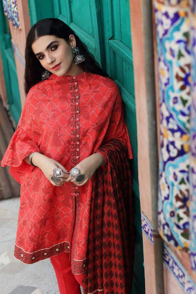 Gul Ahmed 3PC Unstitched Linen Dupatta Khaddar Suit PVS-12005 A