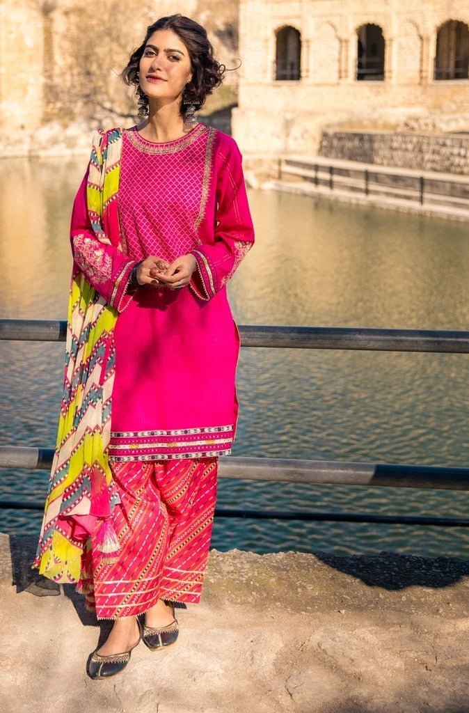 Lakhani Spring 3 Piece Unstitched Embroidered Lawn Suit SG-2105