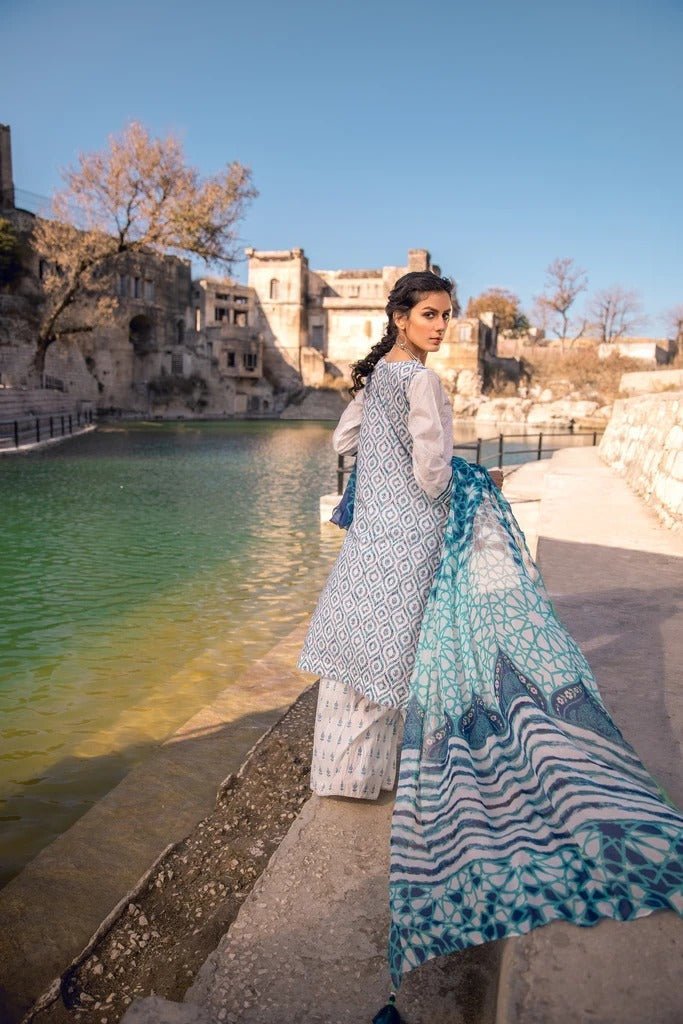 Lakhani Spring 3 Piece Unstitched Embroidered Lawn Suit SG-2106