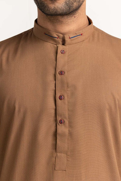 Gul Ahmed Ready to Wear Caramel Brown Basic Suit SK-S23-022
