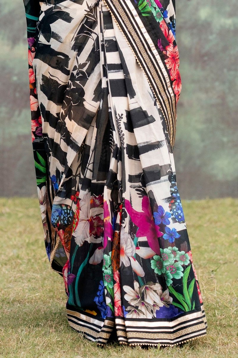 Gul Ahmed 3 Piece Unstitched Denting Lawn Saree SR-52008