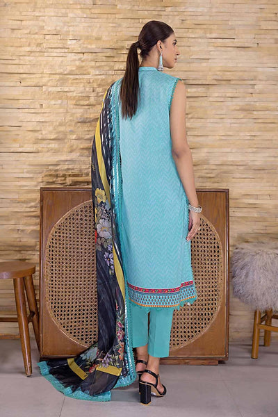 Gul Ahmed 3PC Digital Printed Cambric Unstitched Suit with Stripe Chiffon Dupatta ST-32016