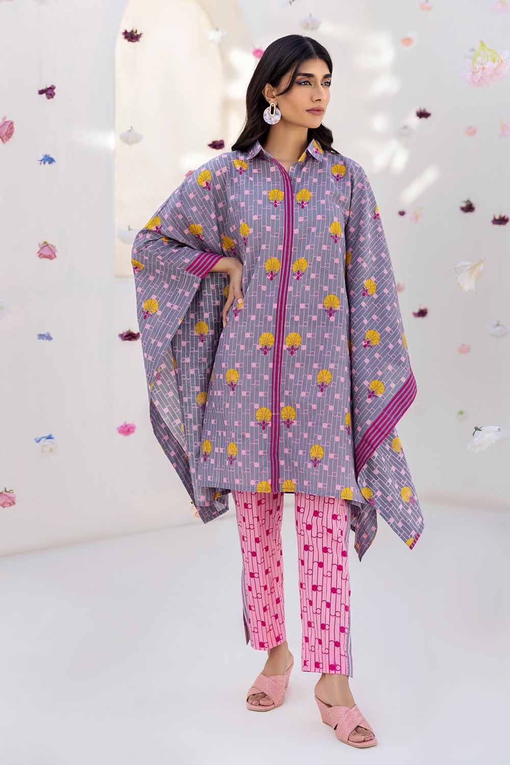 Gul Ahmed 2PC Printed Cambric Unstitched Suit TCN-32007