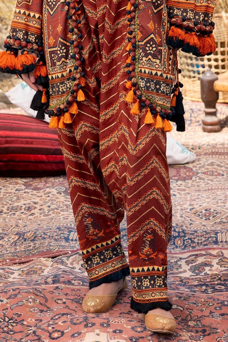 Gul Ahmed 2 Piece Unstitched Gold Printed Lawn Suit TL-52144