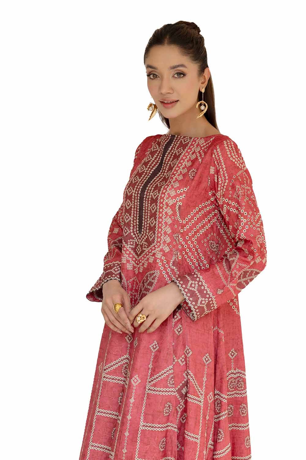 Gul Ahmed 2 Piece Unstitched Printed Jacquard Silk Suit TS-42002