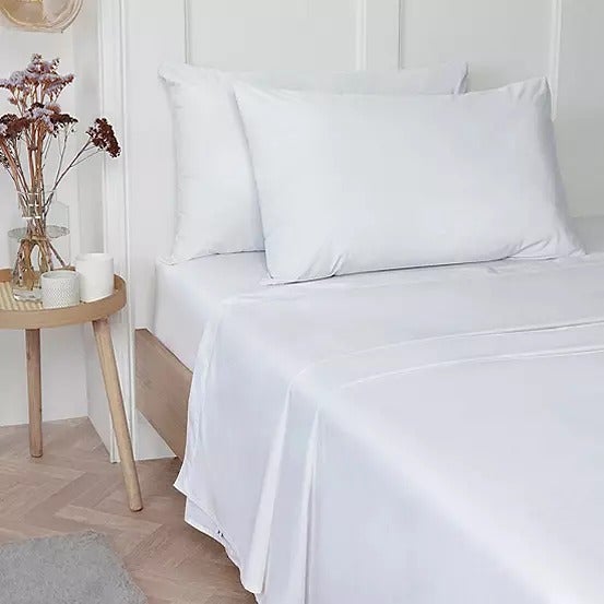 100% Luxury Cotton Plain Dyed Flat Sheets - Vantona Home Sheeting