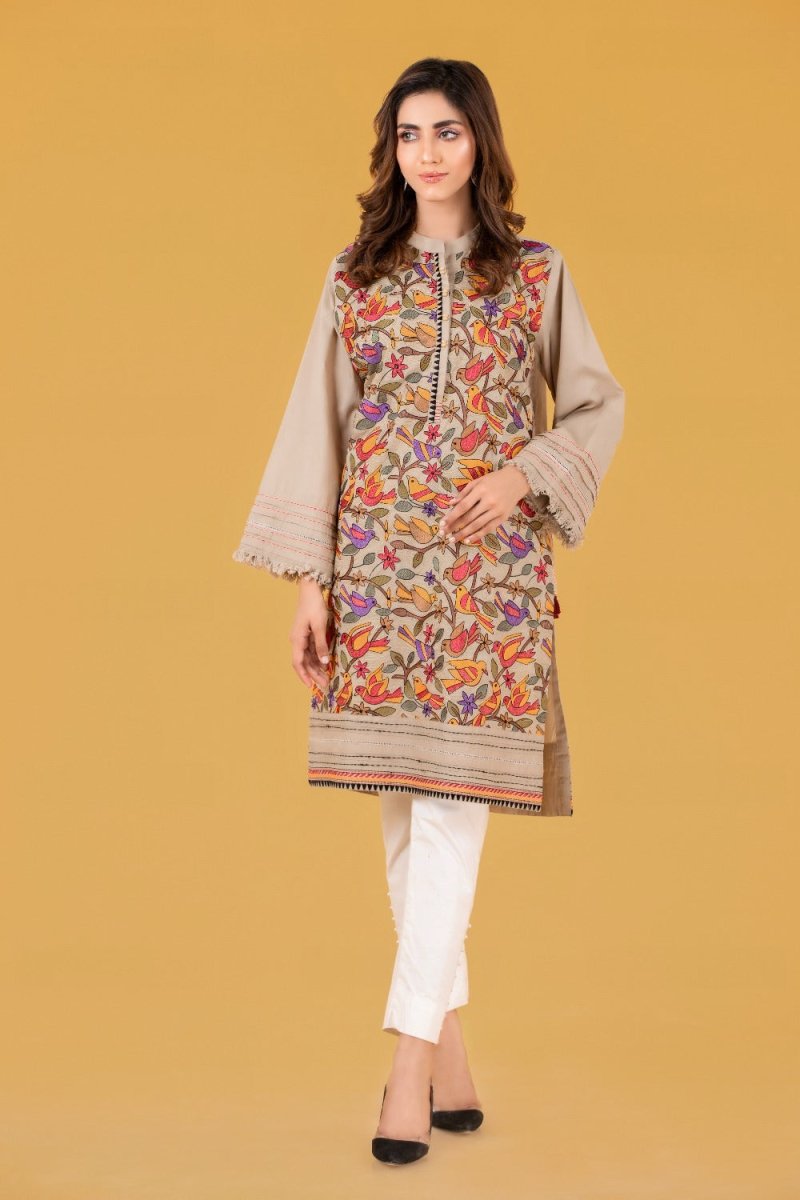 Gul Ahmed Ready To Wear Cambric Dyed Emb Shirt WGK-CMS-DE-146