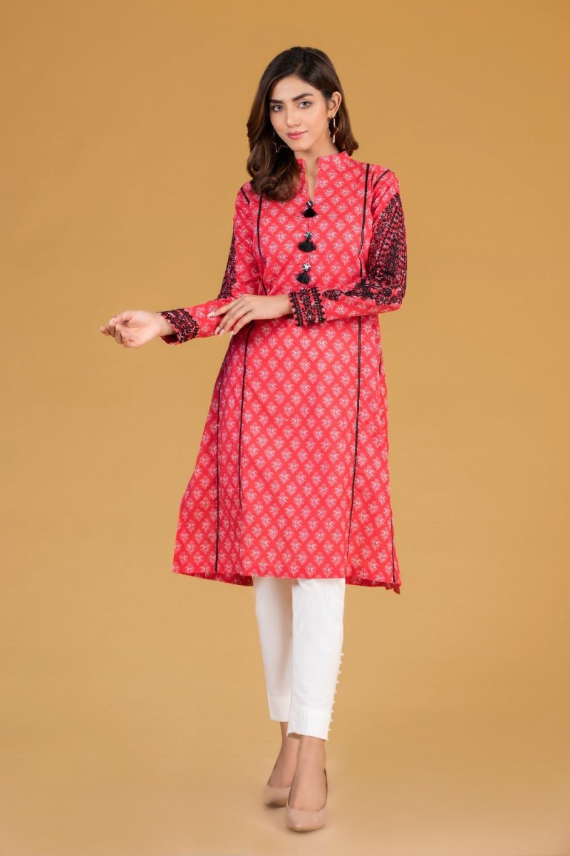 Gul Ahmed Ready To Wear Cambric Digital Printed Emb Shirt WGK-CMS-PE-311