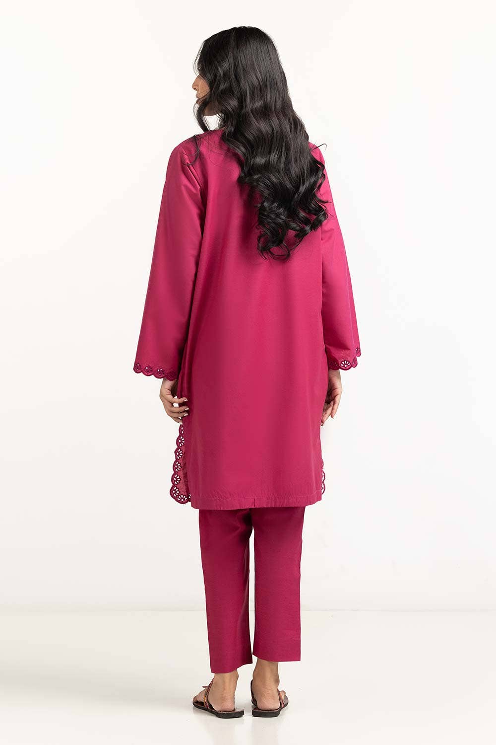 Gul Ahmed 02 Piece Stitched Silk Embroidered Shirt And Trouser WGK-SKS-DE-2760