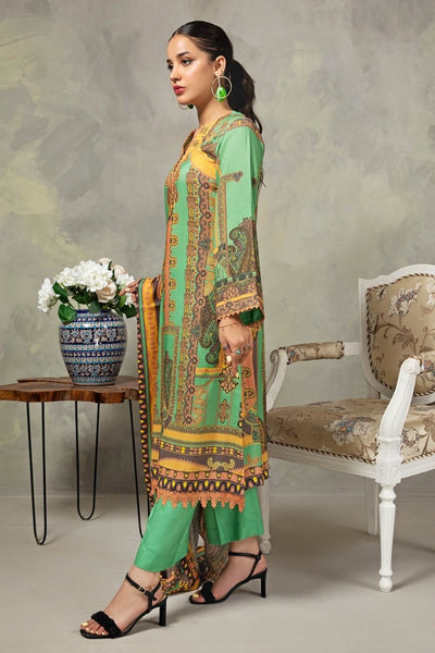 Gul Ahmed 3PC Stitched Digital Printed Linen Shawl Suit WNS-12084