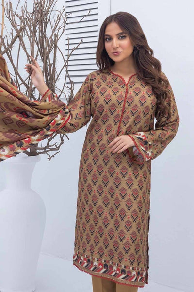 Gul Ahmed 3PC Printed Karandi Stitched Suit WNS-32176 B