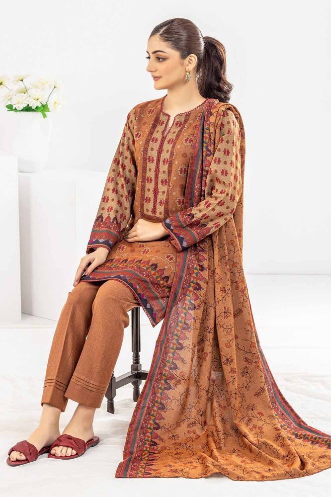 Gul Ahmed 3 Piece Printed Dhanak Stitched Suit WNS-32189 A