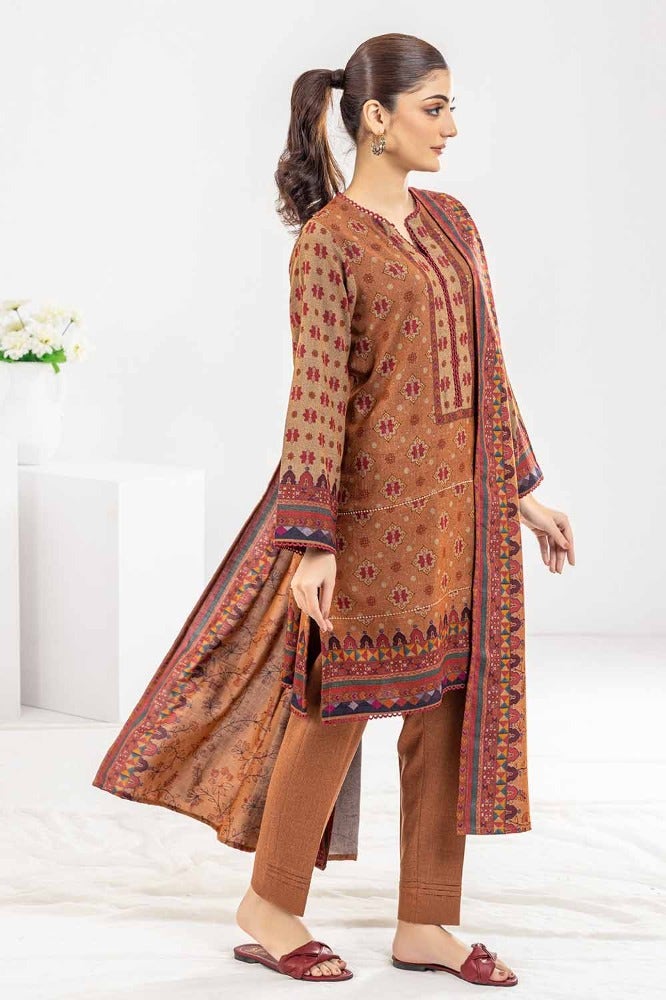 Gul Ahmed 3 Piece Printed Dhanak Stitched Suit WNS-32189 A