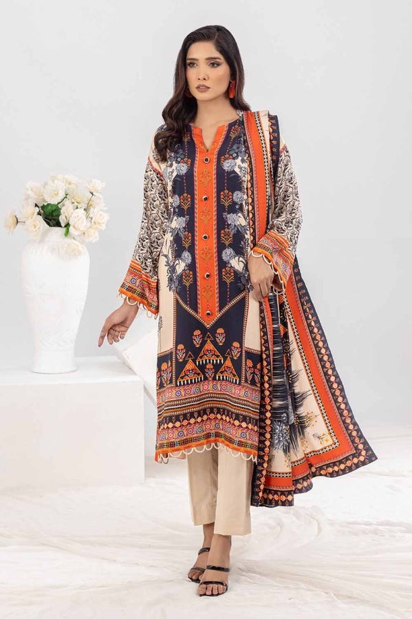 Gul Ahmed 3PC Printed Cotail Stitched Suit WNS-32209 A