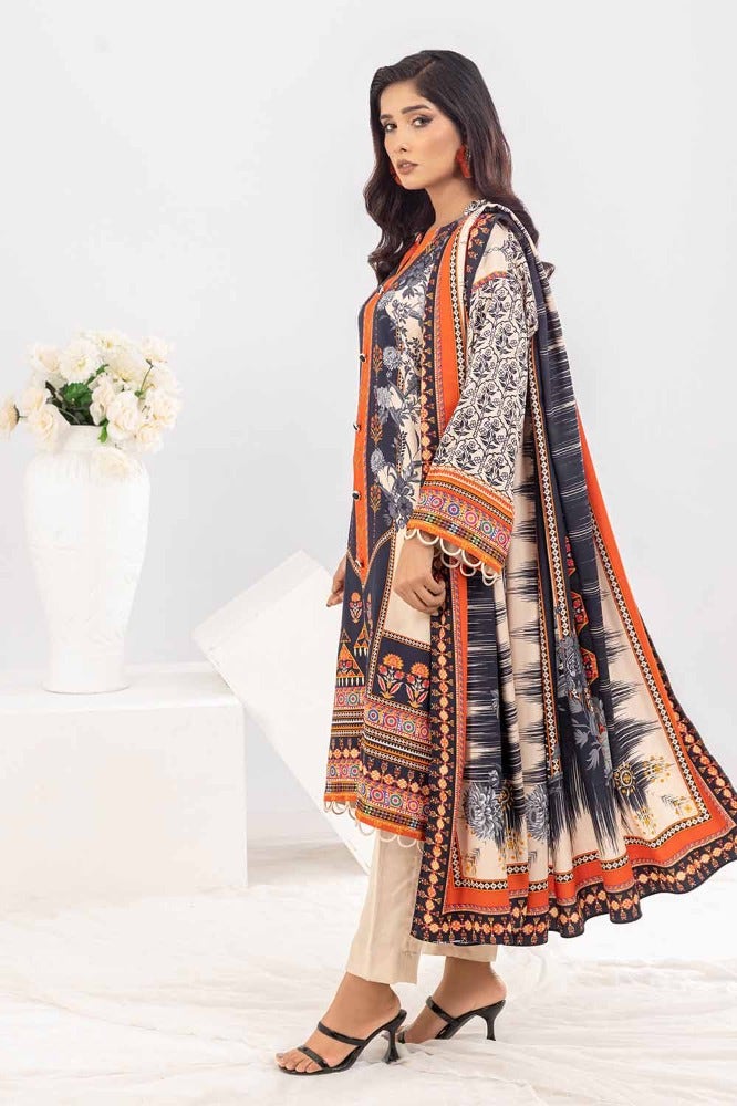 Gul Ahmed 3PC Printed Cotail Stitched Suit WNS-32209 A