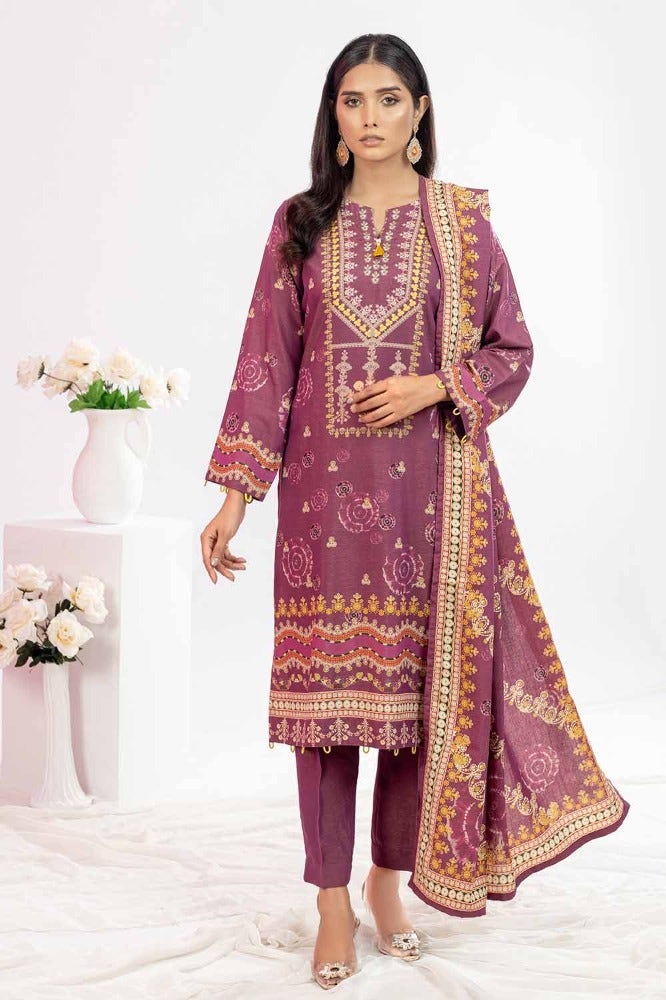 Gul Ahmed 3 Piece Printed Chambray Stitched Suit WNS-32213 B