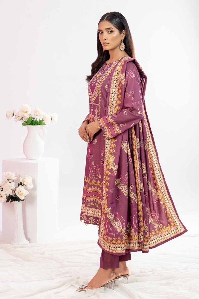 Gul Ahmed 3 Piece Printed Chambray Stitched Suit WNS-32213 B