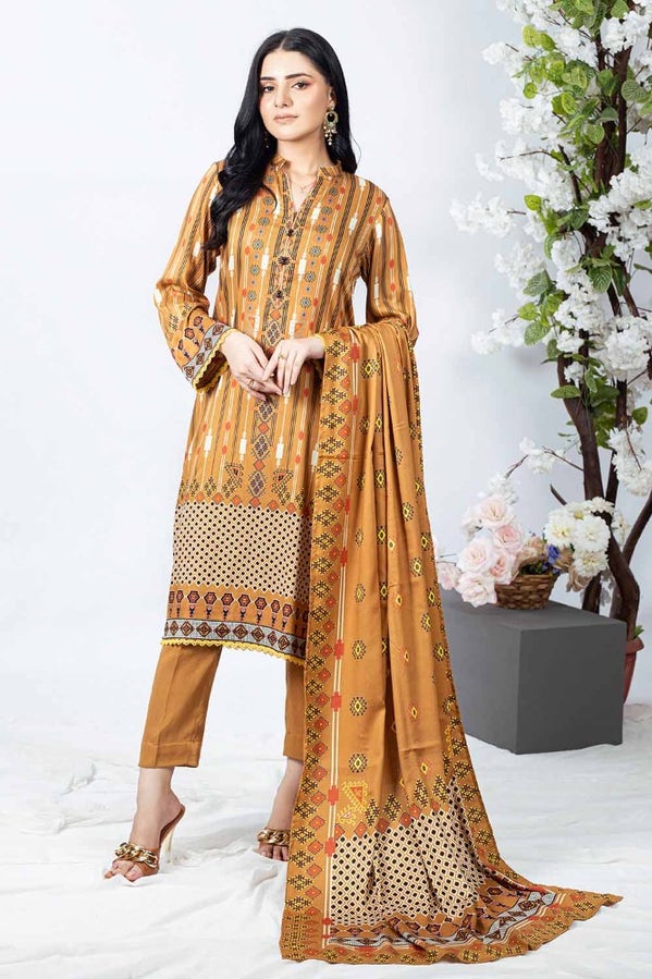 Gul Ahmed 3PC Printed Cotail Stitched Suit WNS-32248 B