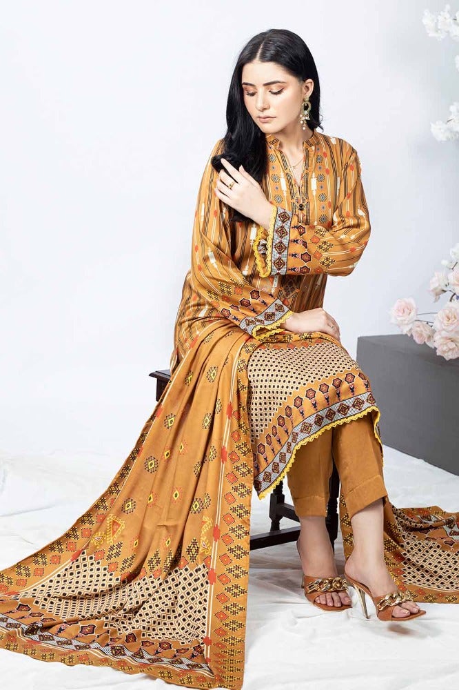 Gul Ahmed 3PC Printed Cotail Stitched Suit WNS-32248 B