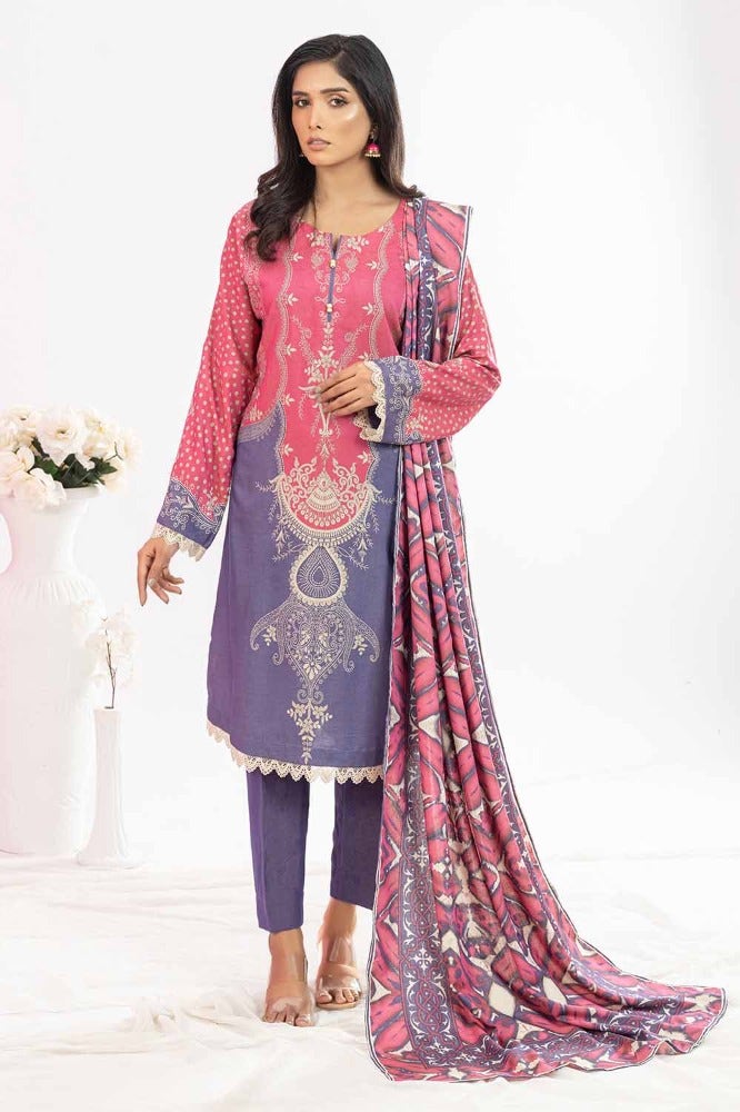 Gul Ahmed 3 Piece Printed Chambray Stitched Suit WNS-32270 A