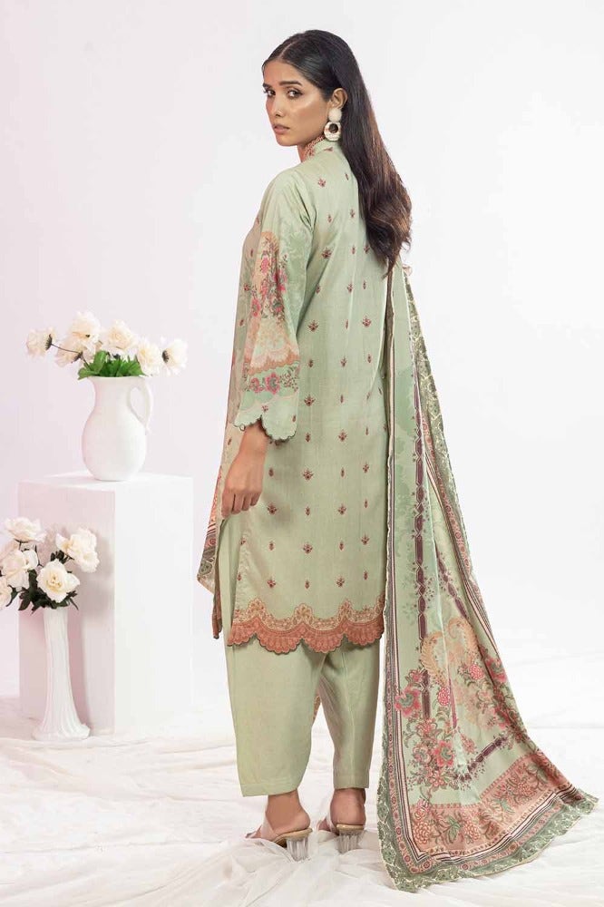 Gul Ahmed 3PC Printed Chambray Stitched Suit WNS-32281 A