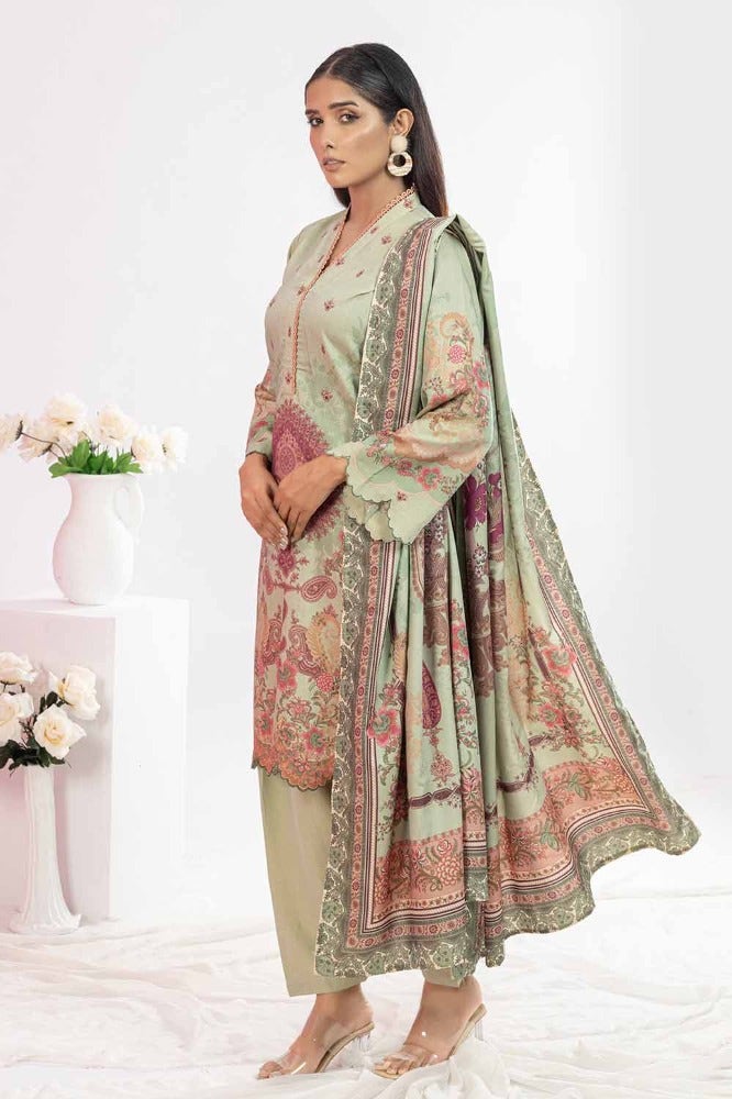 Gul Ahmed 3PC Printed Chambray Stitched Suit WNS-32281 A