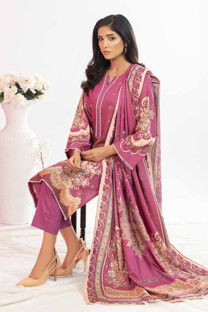 Gul Ahmed 3 Piece Printed Chambray Stitched Suit WNS-32281 B