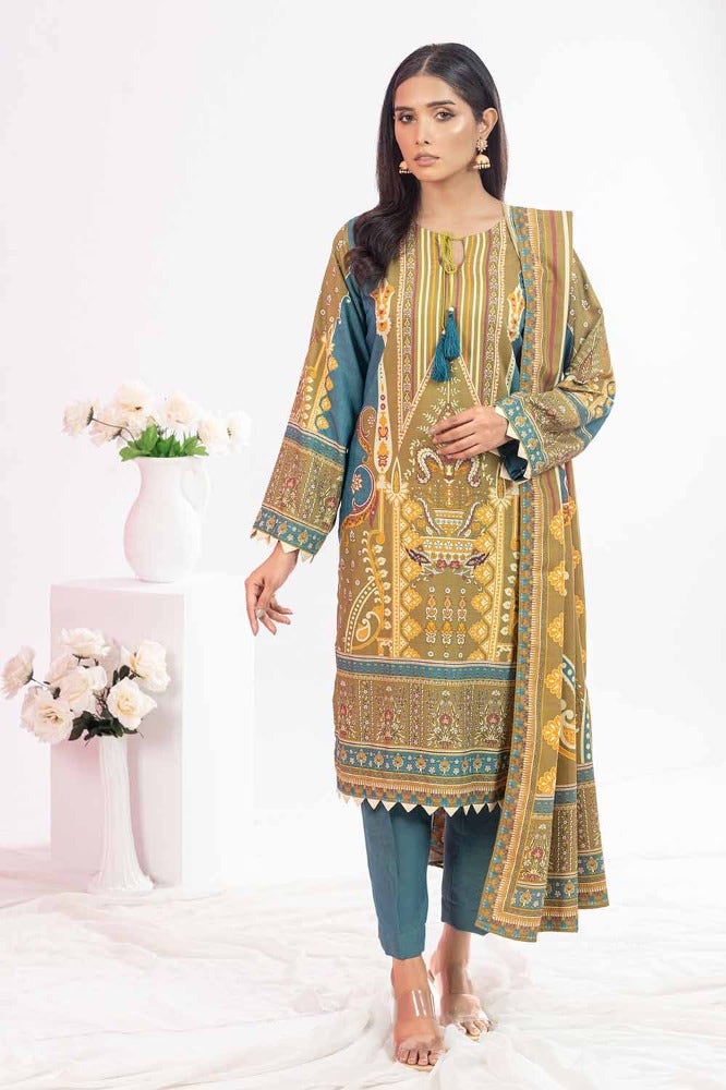 Gul Ahmed 3 Piece Printed Chambray Stitched Suit WNS-32295 A