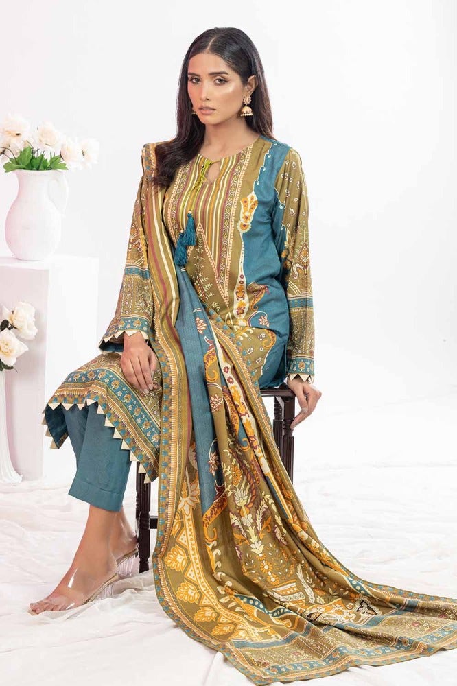 Gul Ahmed 3 Piece Printed Chambray Stitched Suit WNS-32295 A