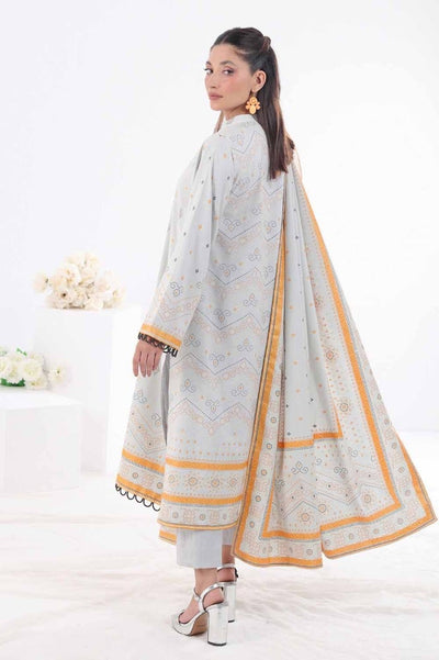 Gul Ahmed 3PC Gold Printed Dhanak Stitched Suit WNS-32334 A