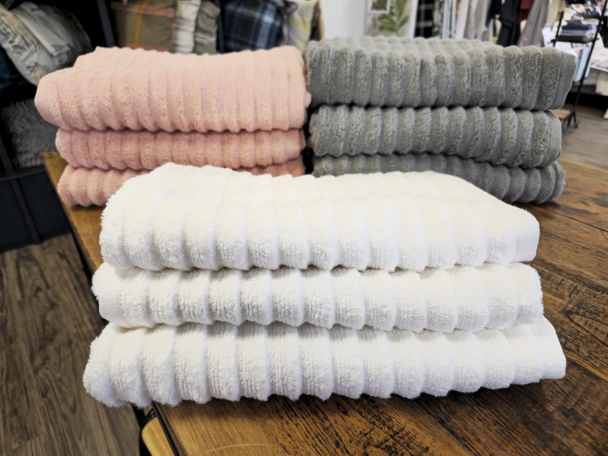 Mountain Stripe 100% Cotton Zero Twist Soft Hand & Bath Towels (Sold Separately)