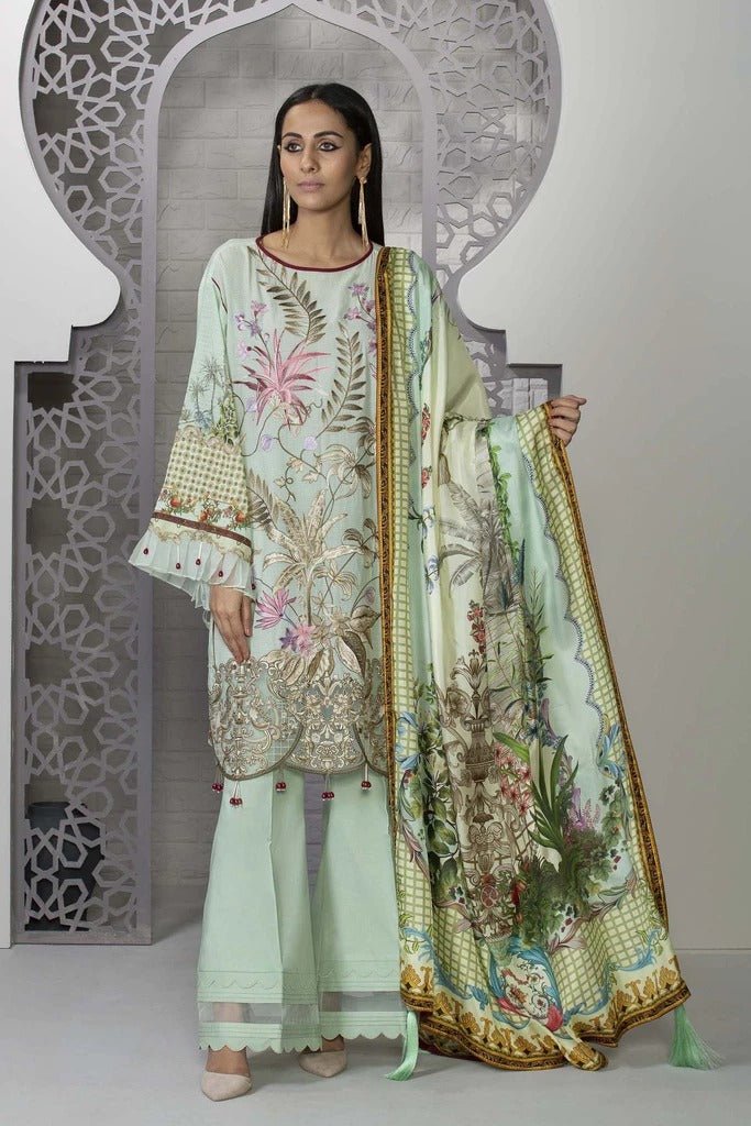 Sapphire 3 Piece Unstitched Embroidered Ladies Suit Starry Eyed - V4