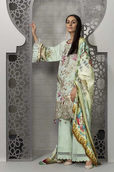 Sapphire 3 Piece Unstitched Embroidered Ladies Suit Starry Eyed - V4
