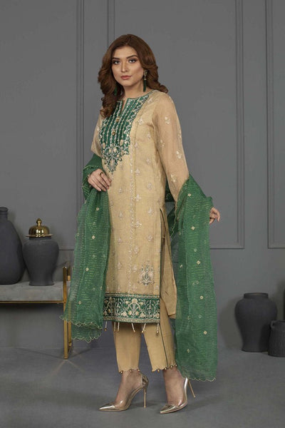 Sapphire 3 Piece Unstitched Embroidered Soft Escape - V4