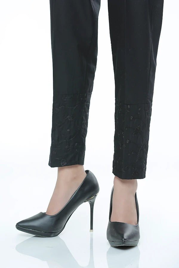 LSM Embroidered Stitched Trousers LSM-38-Black