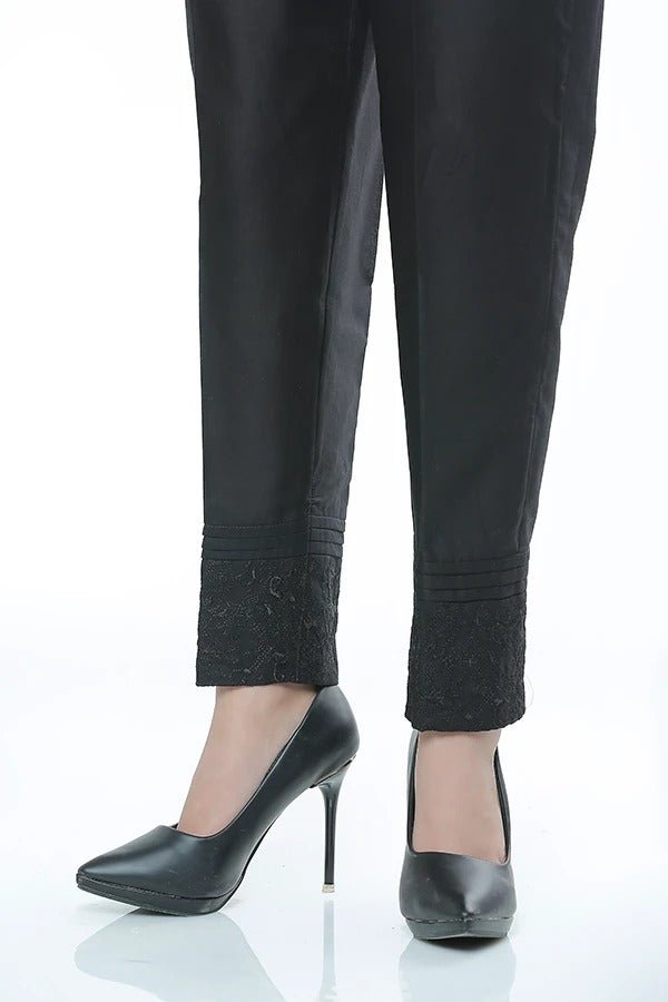 LSM Embroidered Stitched Trousers LSM-52-Black
