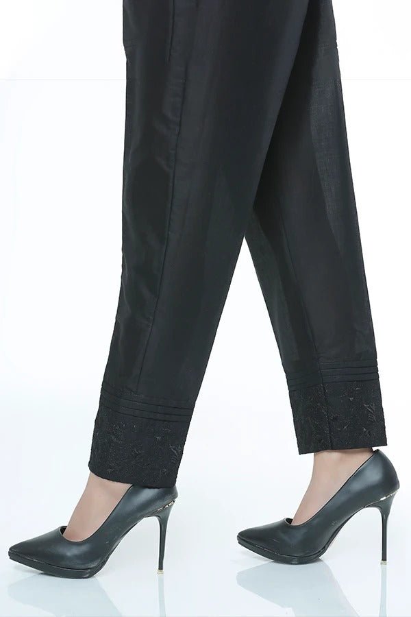 LSM Embroidered Stitched Trousers LSM-52-Black