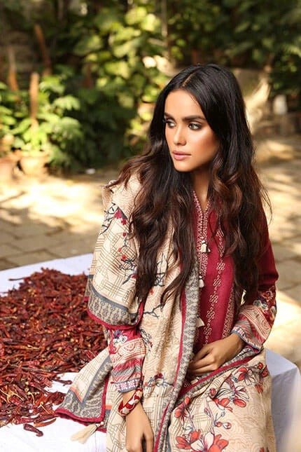 Lakhany Aangan Embroidered Unstitched 3 Piece Suit AE-6601 A