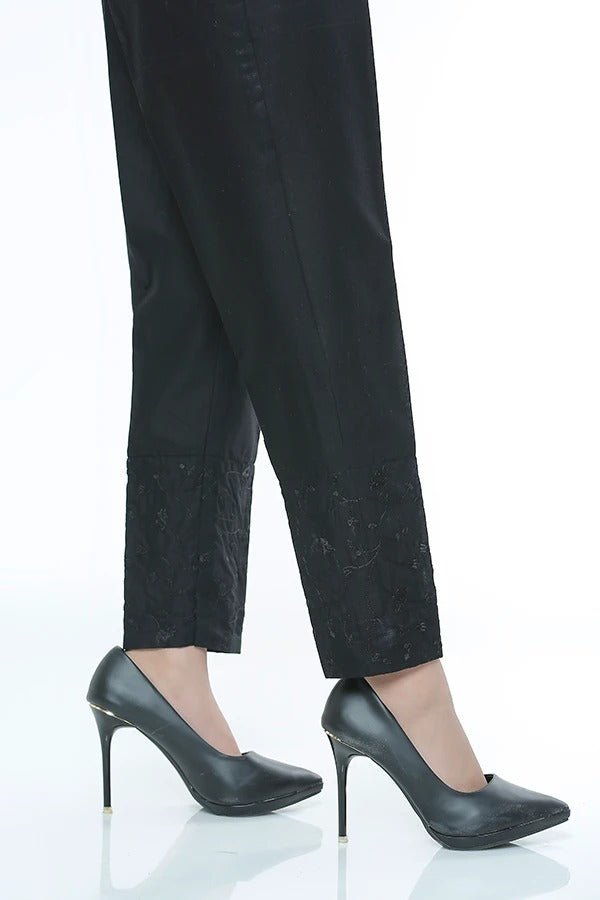 LSM Embroidered Stitched Trousers LSM-38-Black