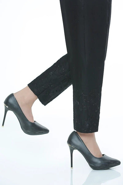 LSM Embroidered Stitched Trousers LSM-38-Black