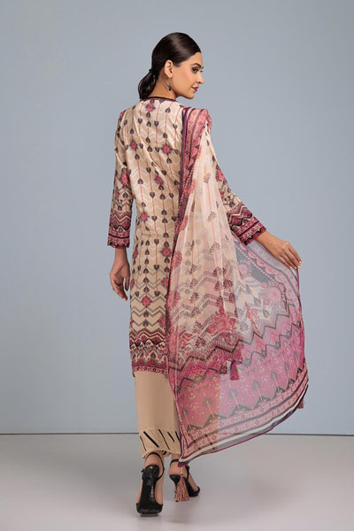 Ready To Wear Bonanza 3 Piece Digital Printed Lawn Suit - ASO233P116-BEIGE