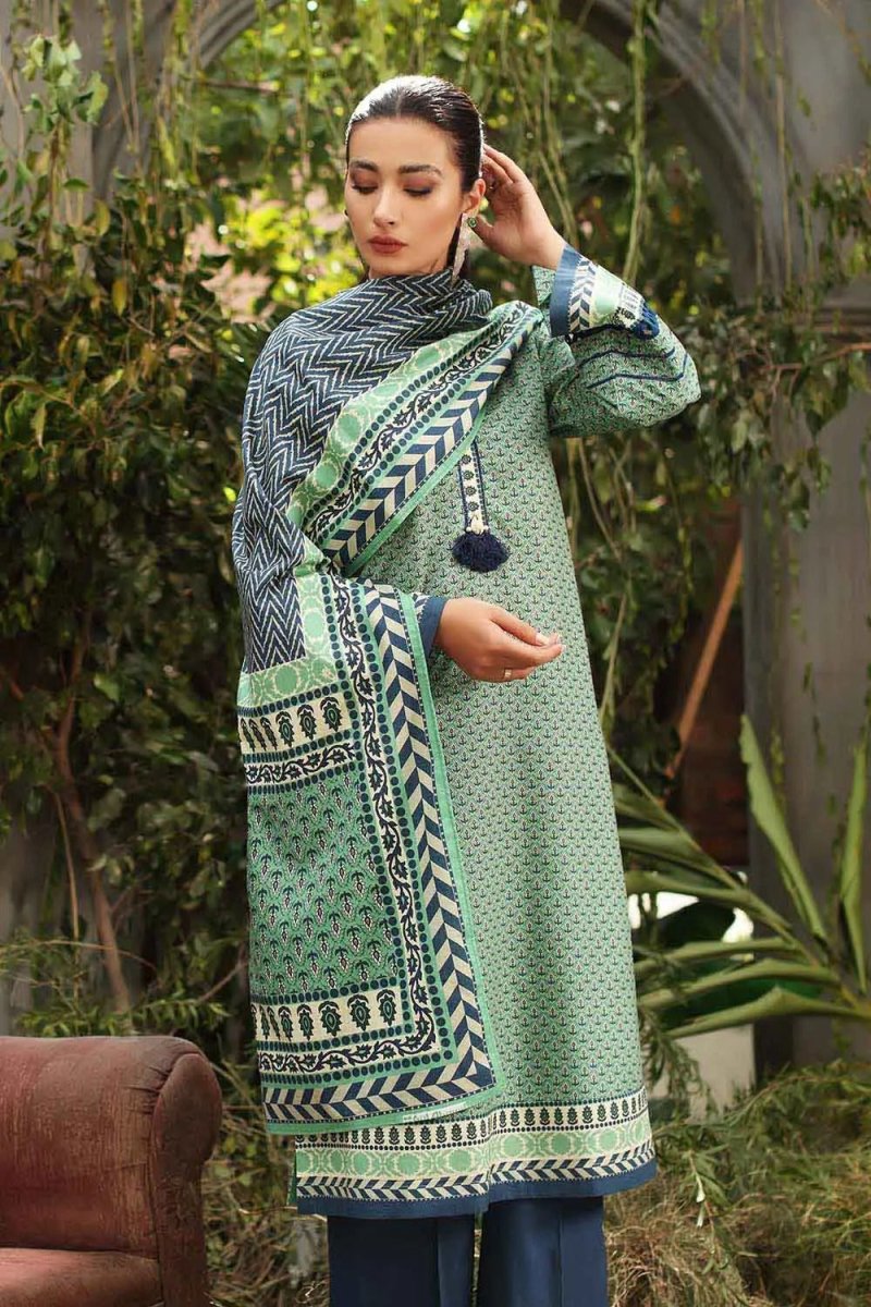 Gul Ahmed 3PC Unstitched Digital Printed Karandi Shawl Suit AY-12036 B